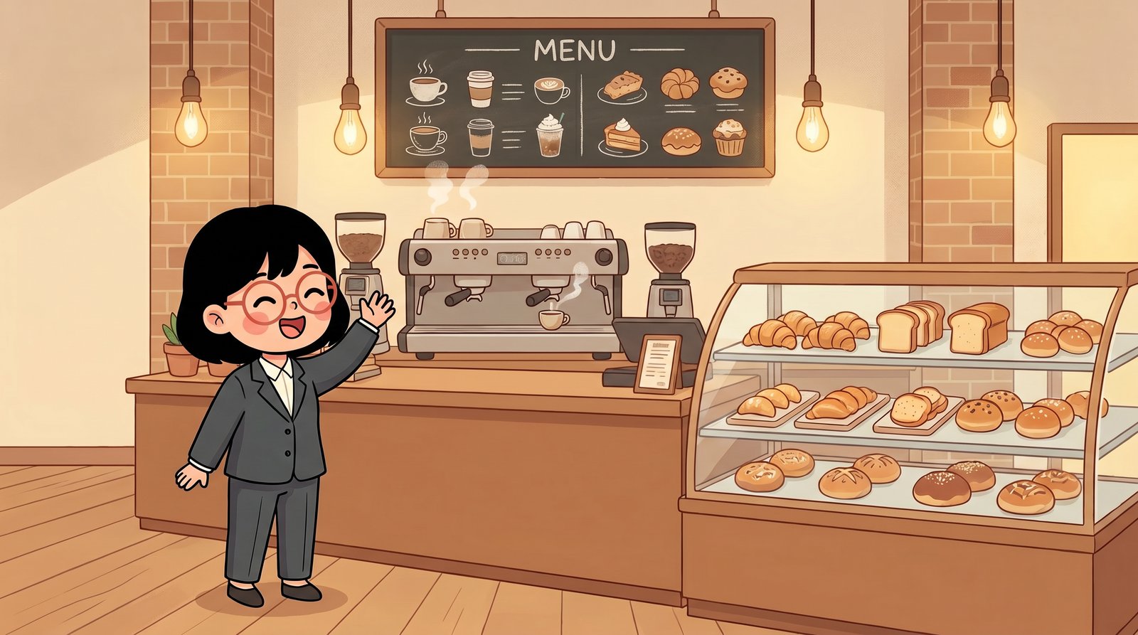 น้องแว่นกินครัวซองต์ในคาเฟ่กฎหมาย
